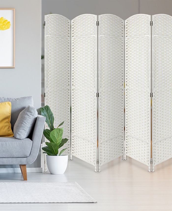 Sorbus 6' Tall Extra Wide Wood Room Divider Privacy Screen Macy's