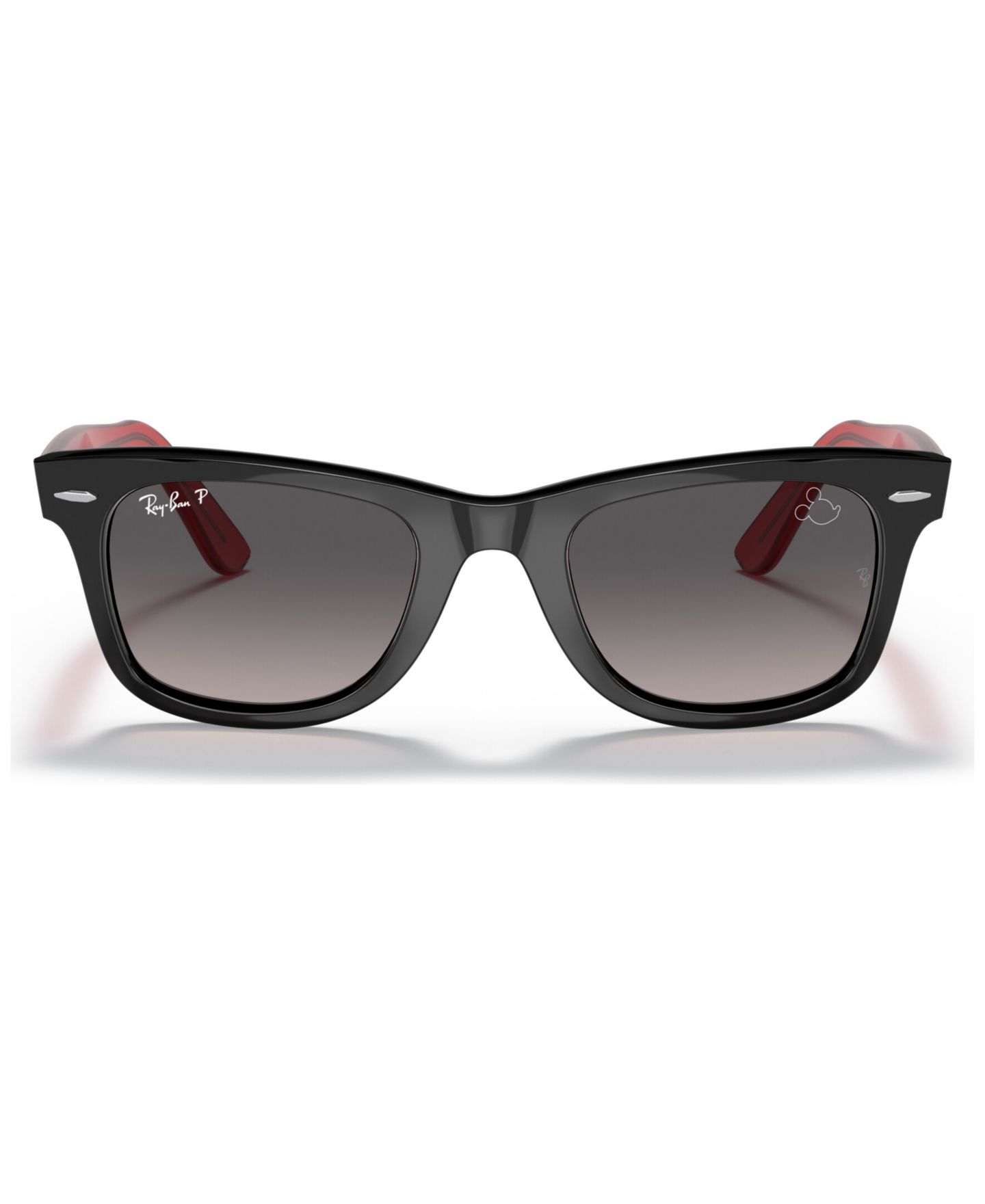 Солнцезащитные очки Ray-Ban Disney Unisex Polarized Sunglasses, RB2140 Wayfarer Mickey J22 50, цвет: Чёрный — фото 6