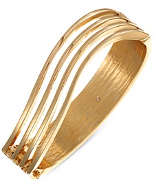 Gold-Tone Wavy Multi-Row Bar Bangle Bracelet, Created for Macy's