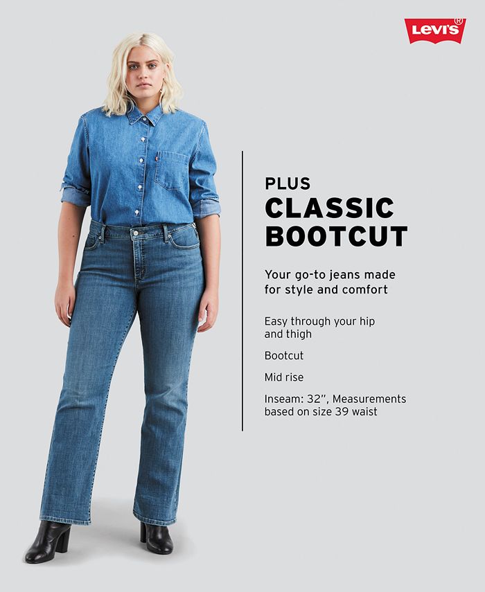 Levi's Trendy Plus Size 415 Classic Bootcut Jeans & Reviews - Jeans - Plus  Sizes - Macy's