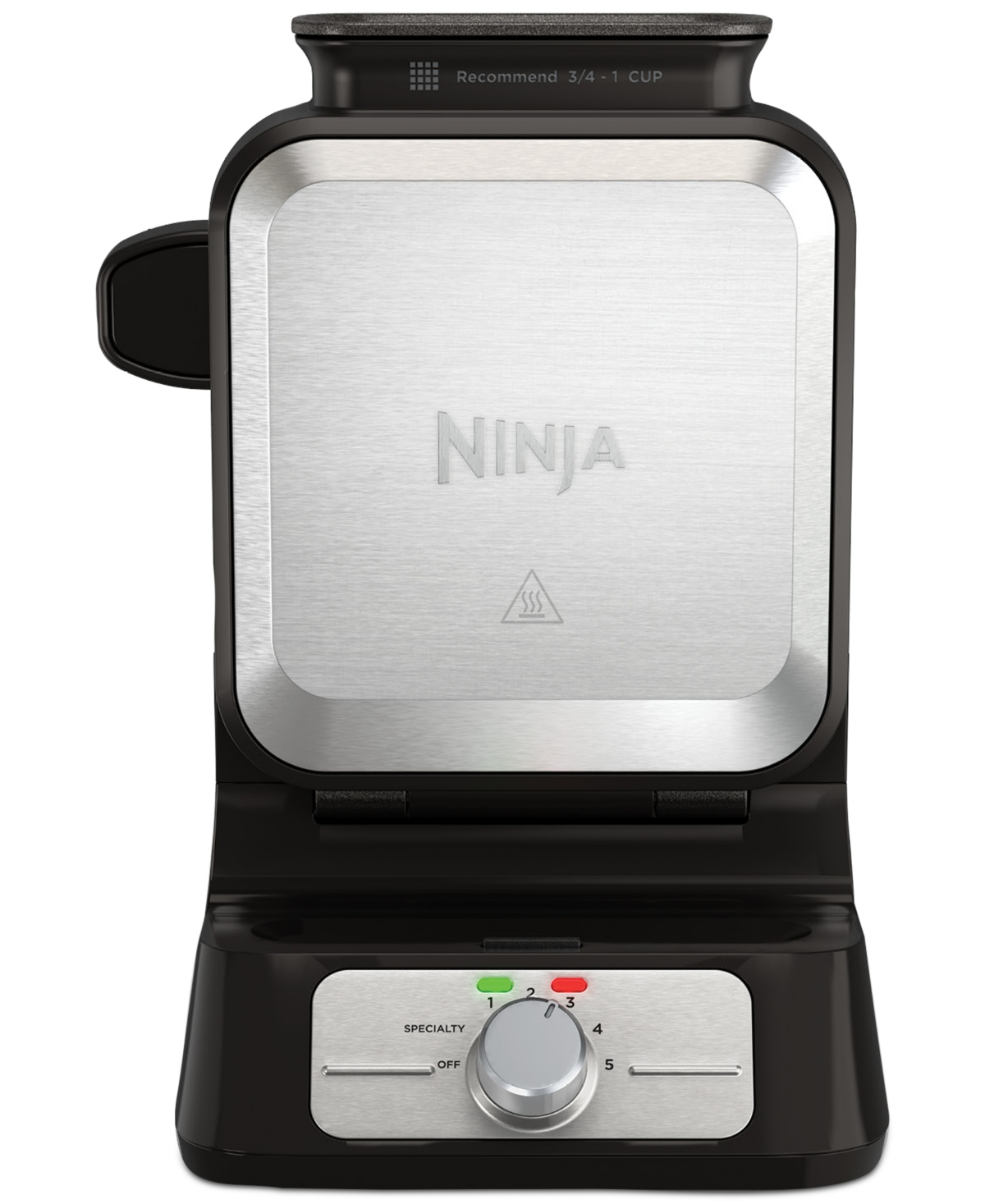 Shop Ninja Bw1001 Belgian Waffle Maker Pro Neverstick In Black,stainless Steel