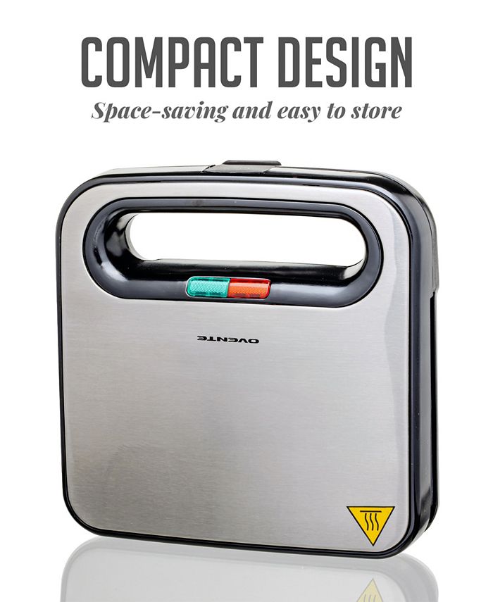 OVENTE 750W Electric Panini Press Grill Breakfast Sandwich Maker