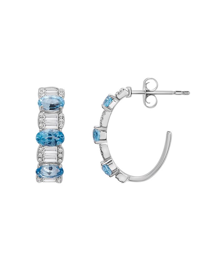Macy's blue deals topaz earrings