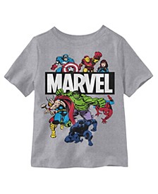 Toddler Boys Marvel Crew Short Sleeves T-shirt