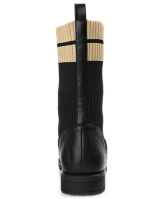 Women's Melei Knit Lace Up Lug Sole Combat Boots