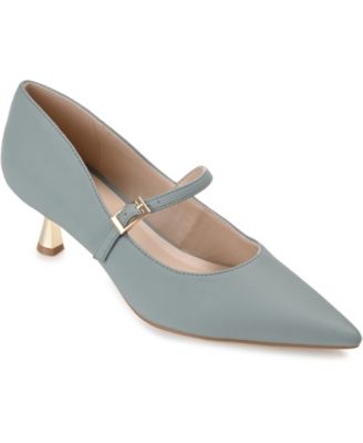Women's Manza Pointed Toe Mary Jane Kitten Heel Pumps