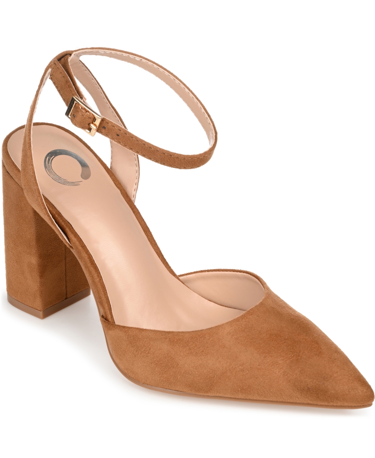 Shop Journee Collection Women's Tyyra Ankle Strap Block Heel Pumps In Cognac