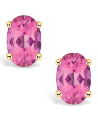 Pink Topaz (1-1/7 ct. t.w.) Stud Earrings in 14K Yellow Gold or 14K White Gold