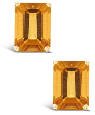 Citrine (3-1/5 ct. t.w.) Stud Earrings in 14K Yellow Gold or 14K White Gold