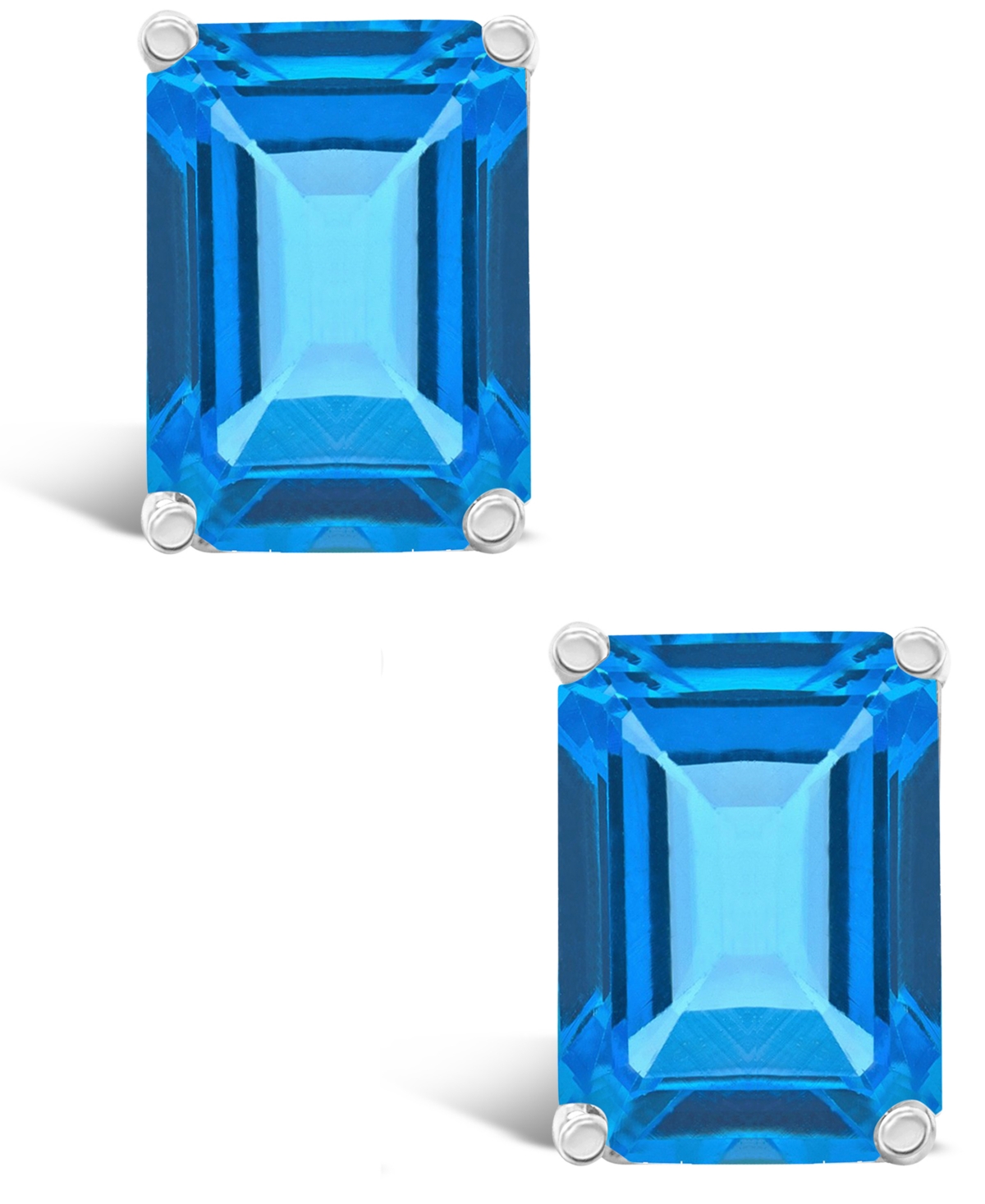 Blue Topaz (4 ct. t.w.) Stud Earrings in 14K Yellow Gold or 14K- White Gold