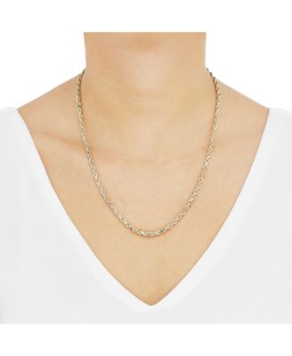 Glitter Double Rope Link 20" Chain Necklace (3-3/4mm) in 14k Gold