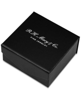 Macy's Black & White Diamond Accent Evil Eye Pendant Necklace in Sterling Silver, 16" + 2" extender