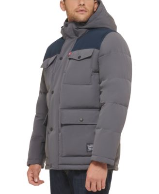 Levi’s&reg; Men's Quilted Four Pocket Parka Hoody Jacket