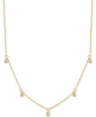 Macy's - Diamond Accent Dangle Necklace, 16" + 2" extender