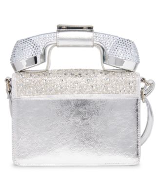 Women's Party Line Faux Rhinestone Phone Bag