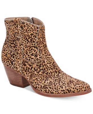 macys leopard ankle boots