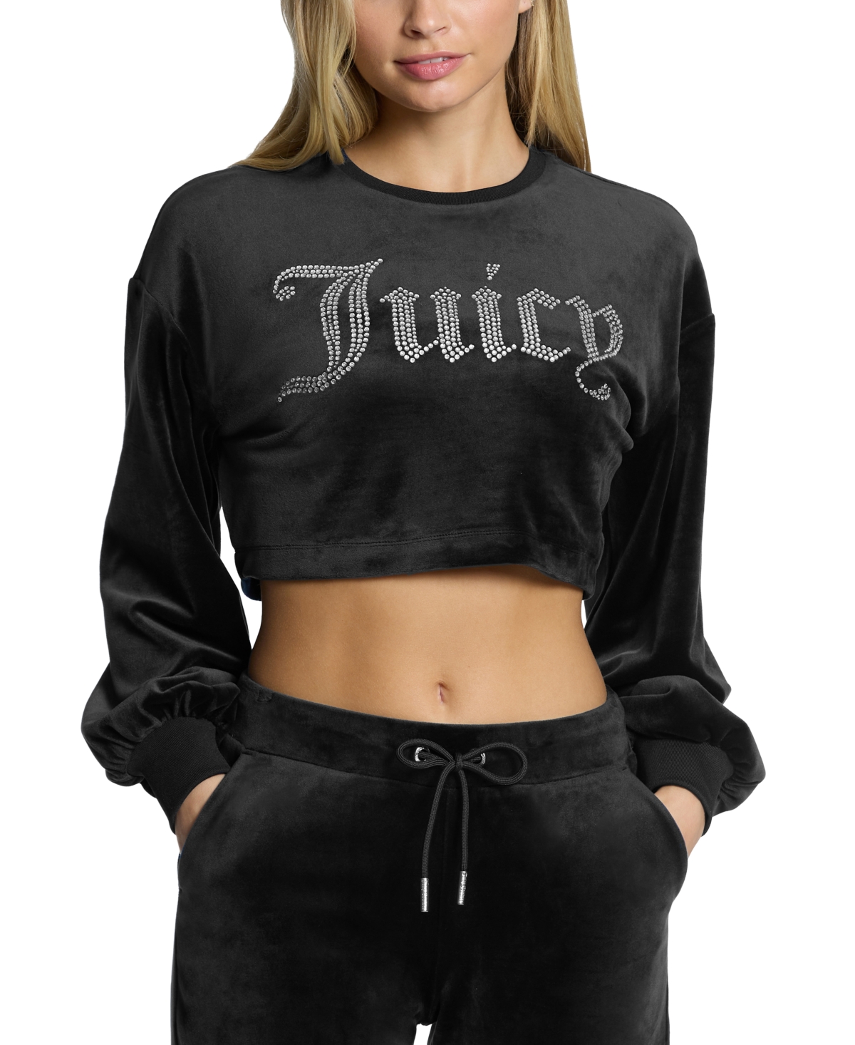  Juicy Couture Women's Cropped Logo Sweatshirt