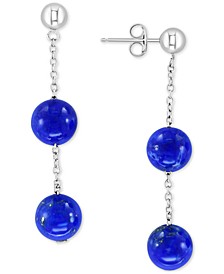EFFY® Lapis Lazuli Bead Chain Drop Earrings in Sterling Silver