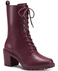 Women's Blaire Lace-Up Lug Sole Booties, Created for Macy's