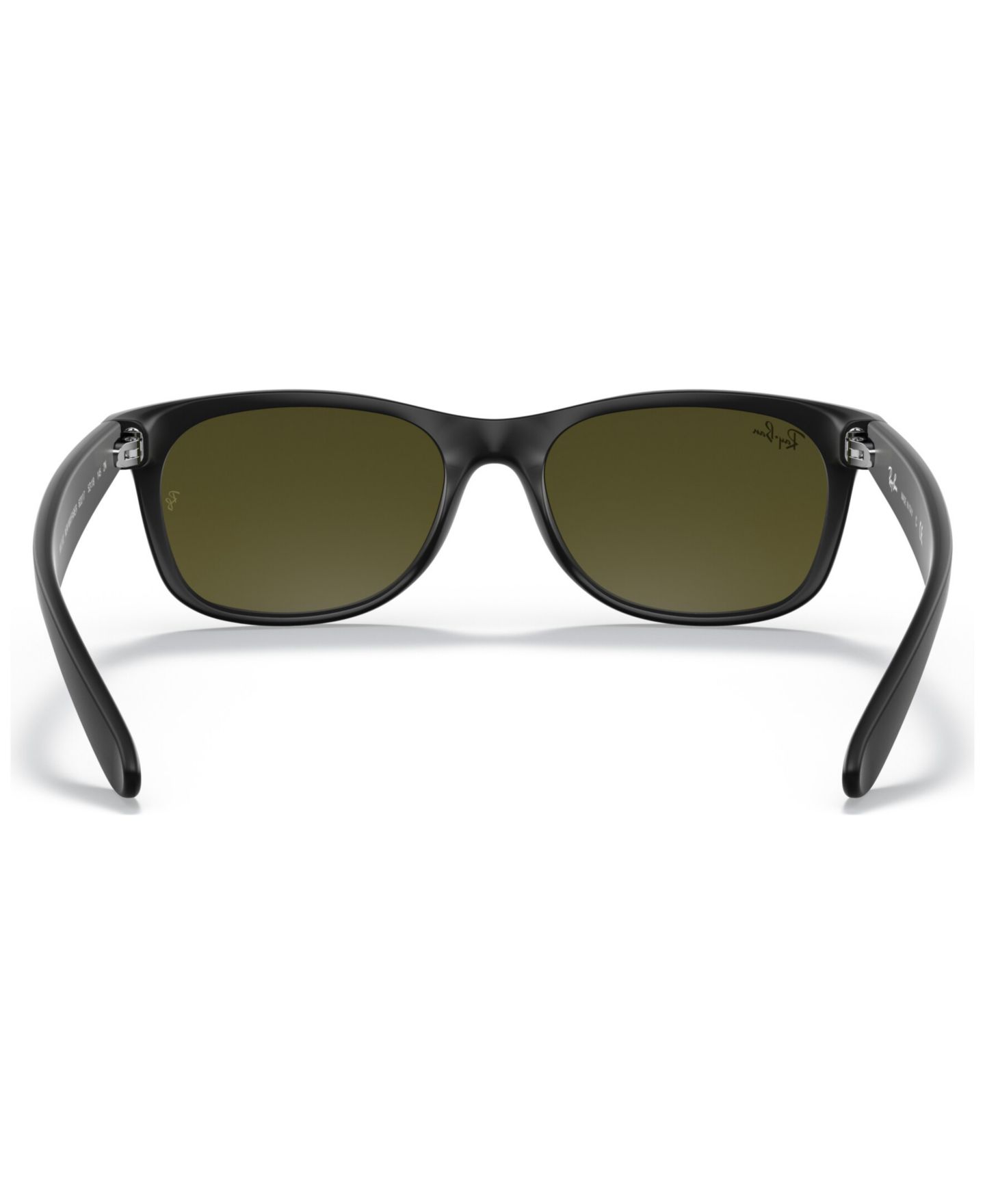 Женские солнцезащитные очки Ray-Ban Sunglasses, RB2132 New Wayfarer Flash, цвет: Чёрный матовый / Синий — фото 5