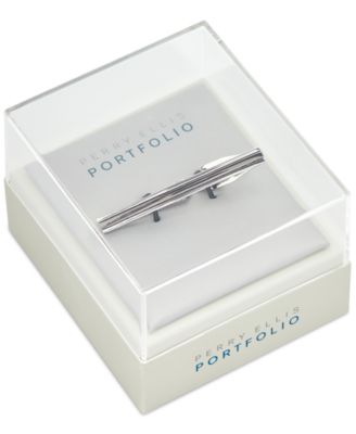 Men's Silver Strip Tie Bar 