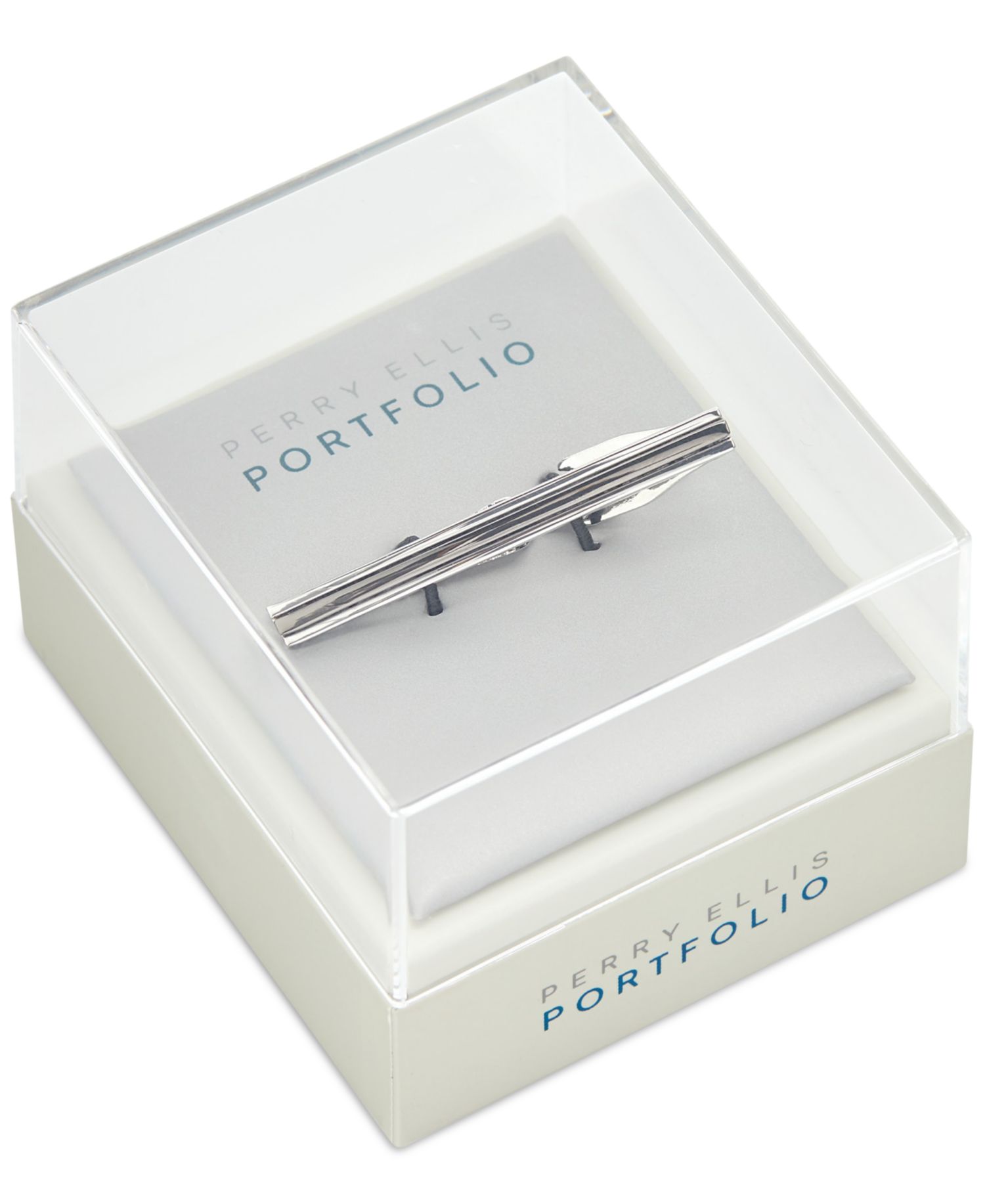 Men's Silver Strip Tie Bar