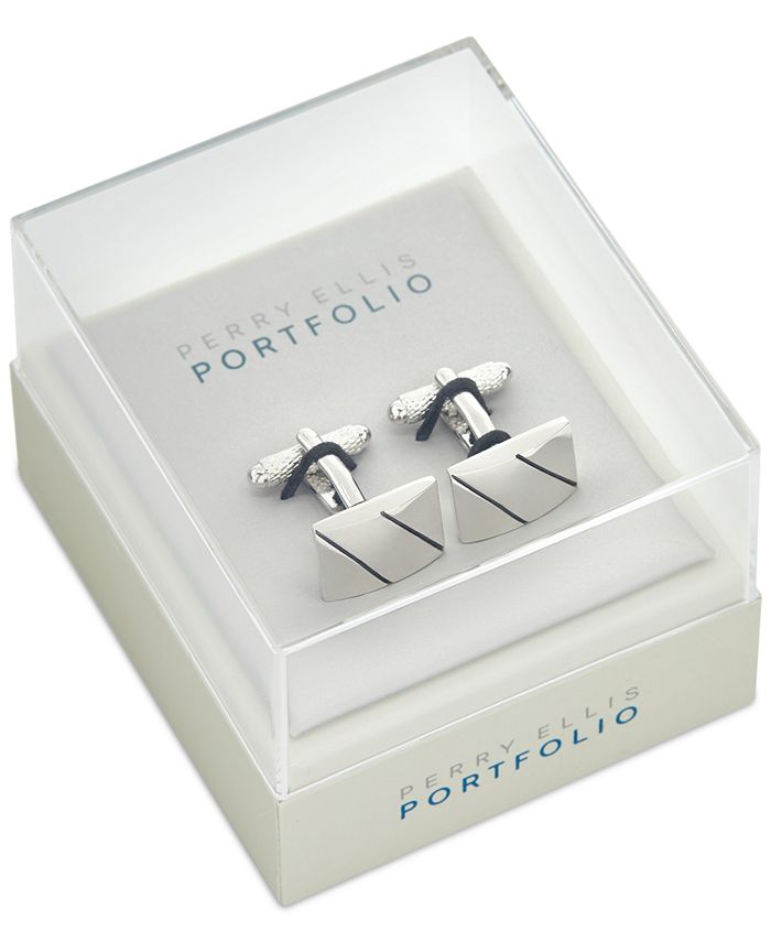 Perry Ellis Portfolio Men's Diagonal Line Cufflinks Macy's