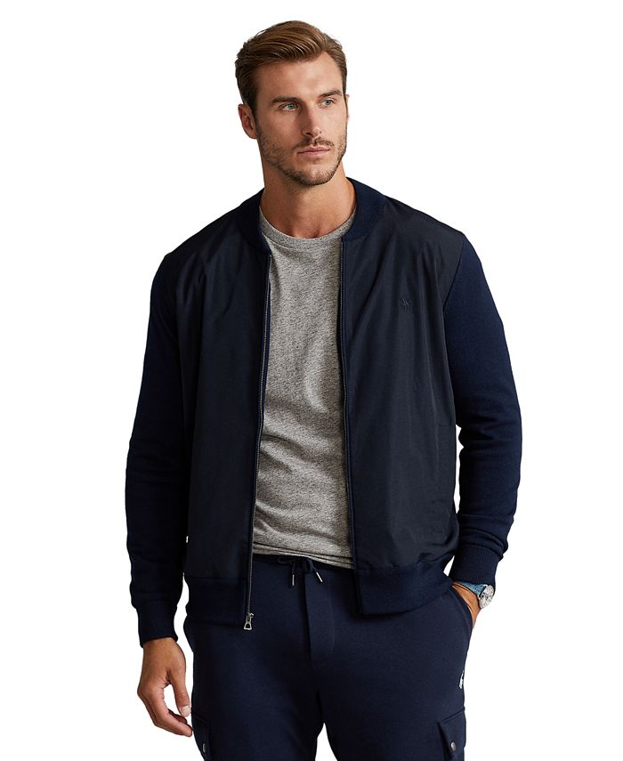 Polo Ralph Lauren Men's Big & Tall Hybrid Full-Zip Sweater - Macy's