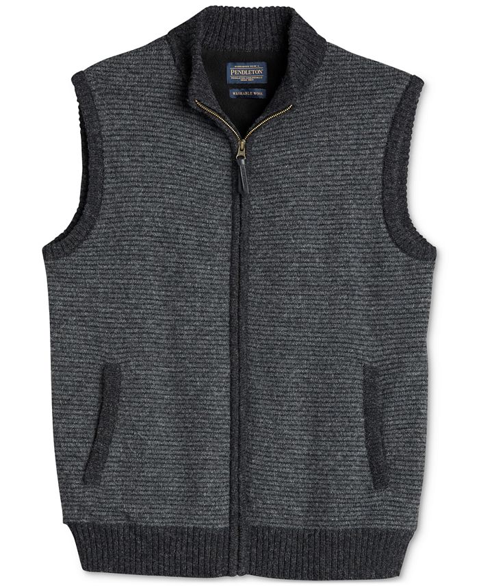 Mens full zip sweater vest outlet