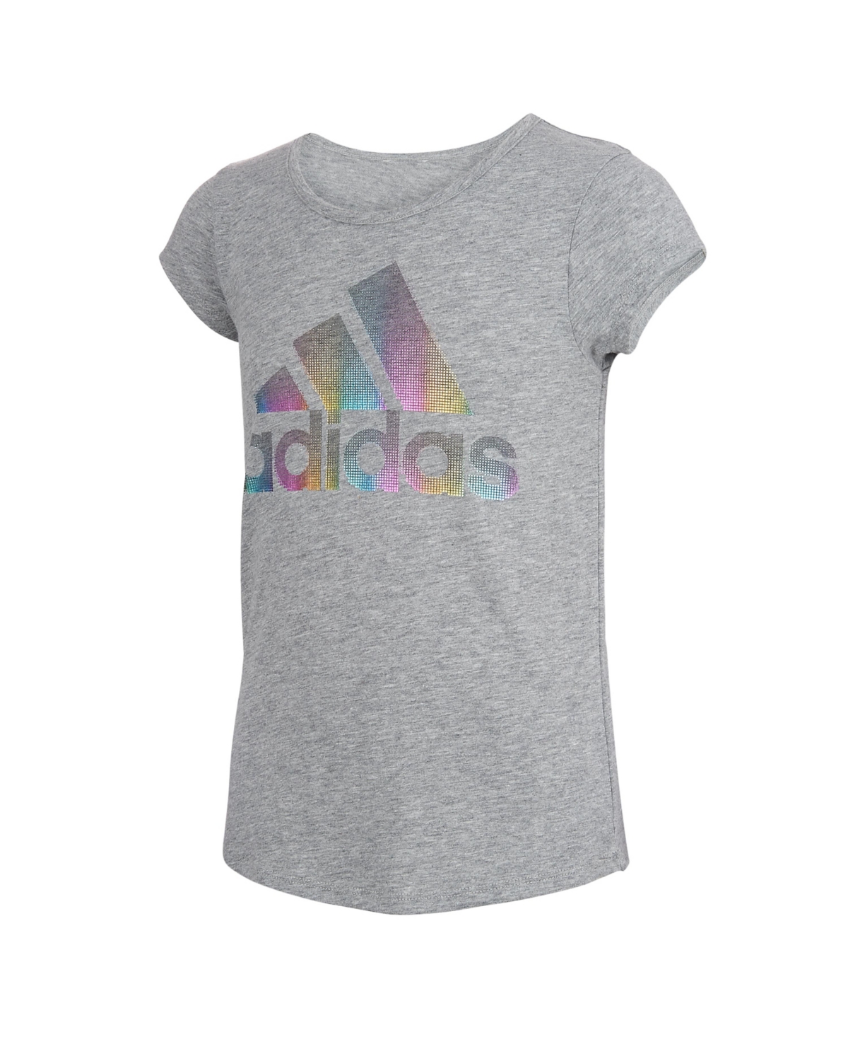 adidas Big Girls Short Sleeve Badge of Sport Square T-shirt, Extended Sizes
