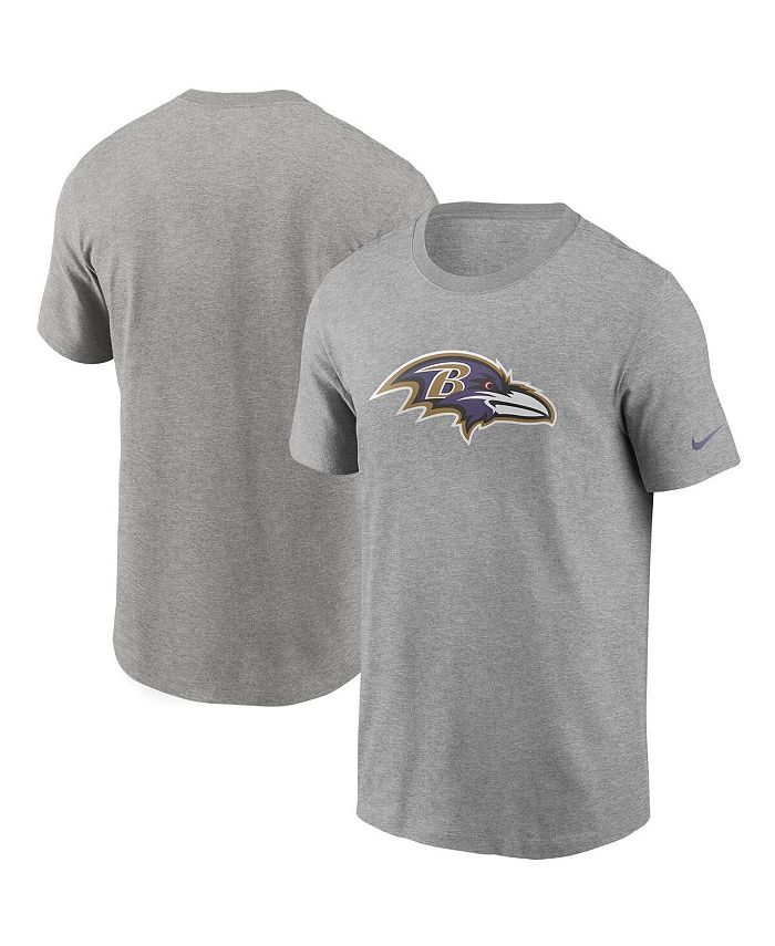 Nike Men's Heathered Gray Baltimore Ravens Primary Logo T-shirt - Macy's