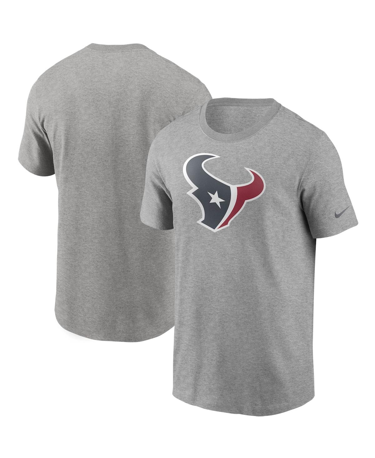 Shop Nike Men's  Heathered Gray Houston Texans Primary Logo T-shirt
