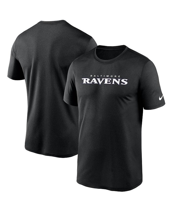 Nike Men's Black Baltimore Ravens Wordmark Legend Performance T-shirt ...