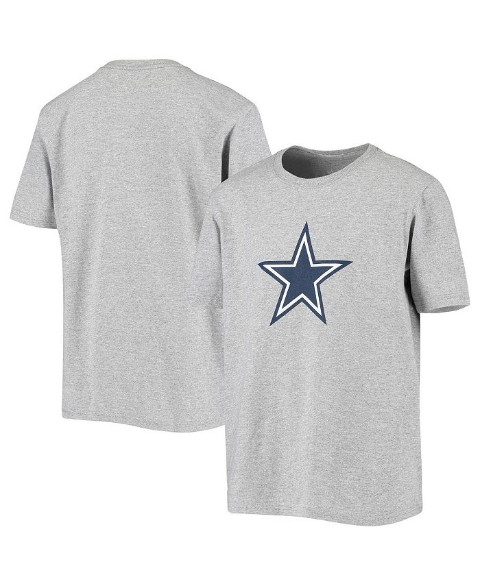 Outerstuff Big Boys Heathered Gray Dallas Cowboys Primary Logo T