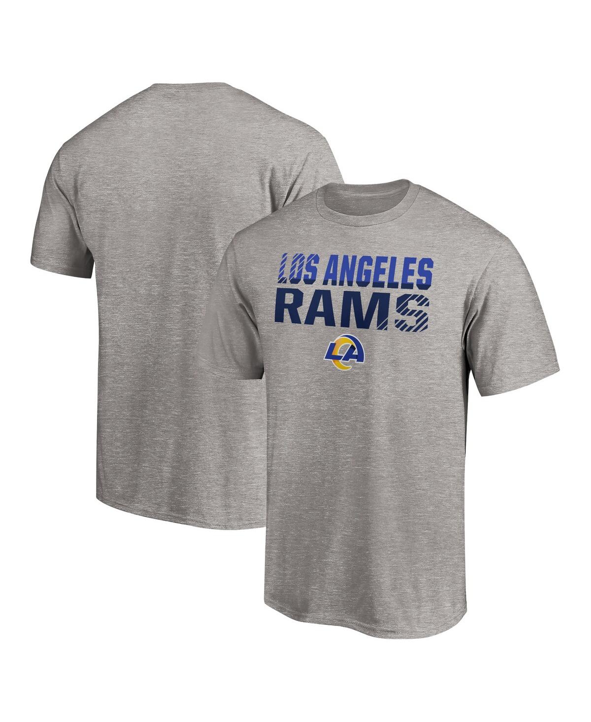 Fanatics Men's  Heathered Gray Los Angeles Rams Big And Tall Fade Out Team T-shirt