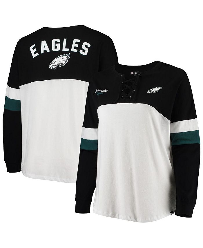 Lids Philadelphia Eagles New Era Girls Youth Lace-Up Long Sleeve T