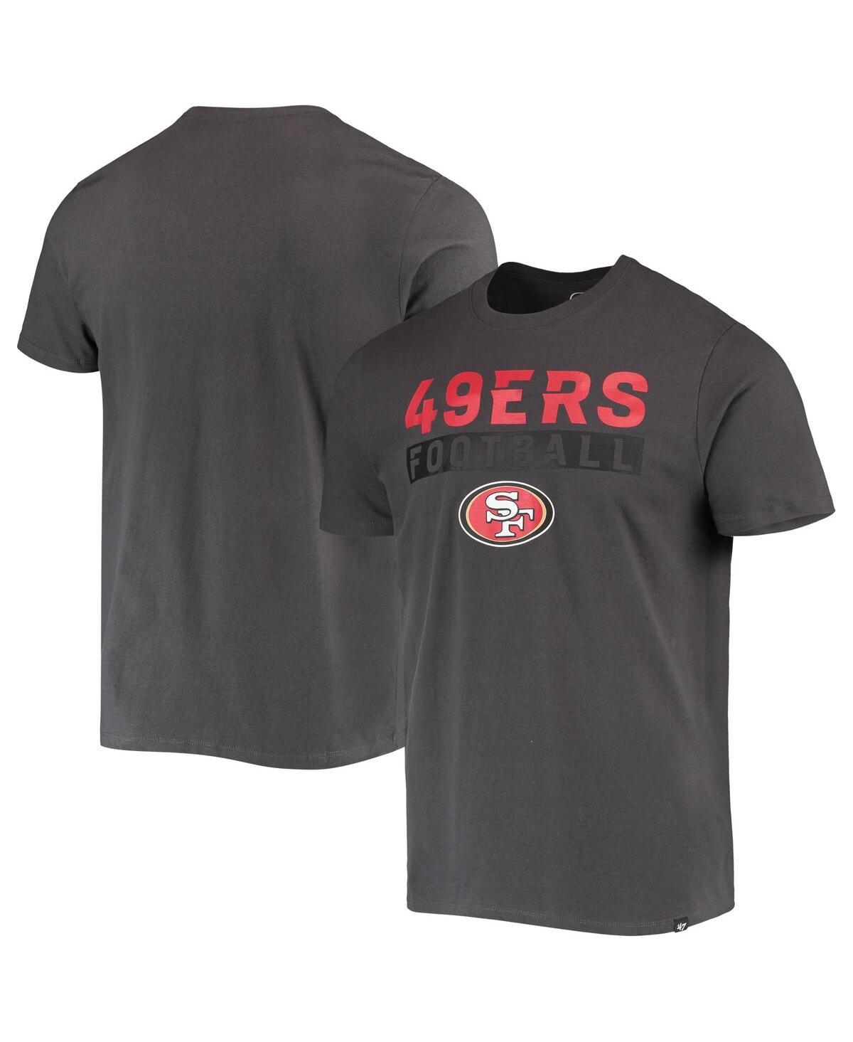 47 Brand Men's '47 Charcoal San Francisco 49ers Dark Ops Super Rival T-Shirt