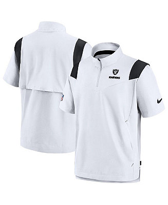 Nike Men's White Las Vegas Raiders Coaches Chevron Lockup Pullover Top ...