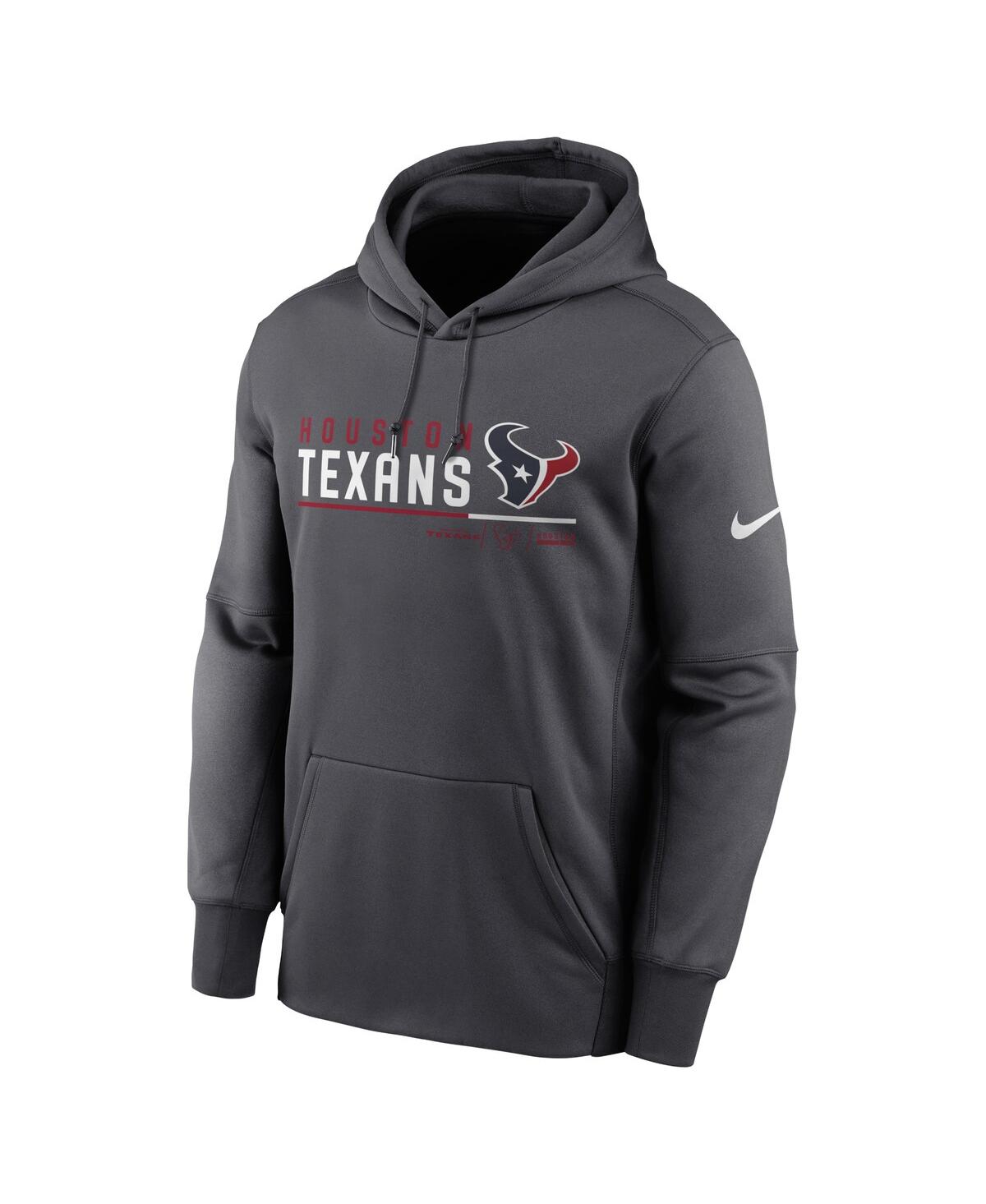Men's NikeHouston Texans Prime Logo Name Split Pullover Hoodie - Anthracite