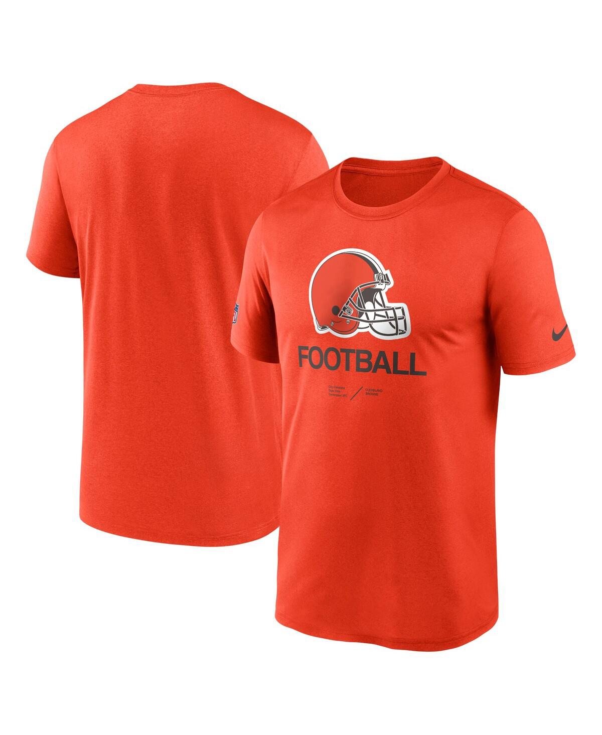 Nike Men's  Orange Cleveland Browns Infographic Performance T-shirt