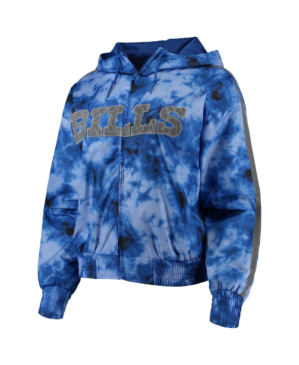 Shop Mitchell & Ness Women's  Royal Buffalo Bills Galaxy Full-zip Windbreaker Hoodie Jacket