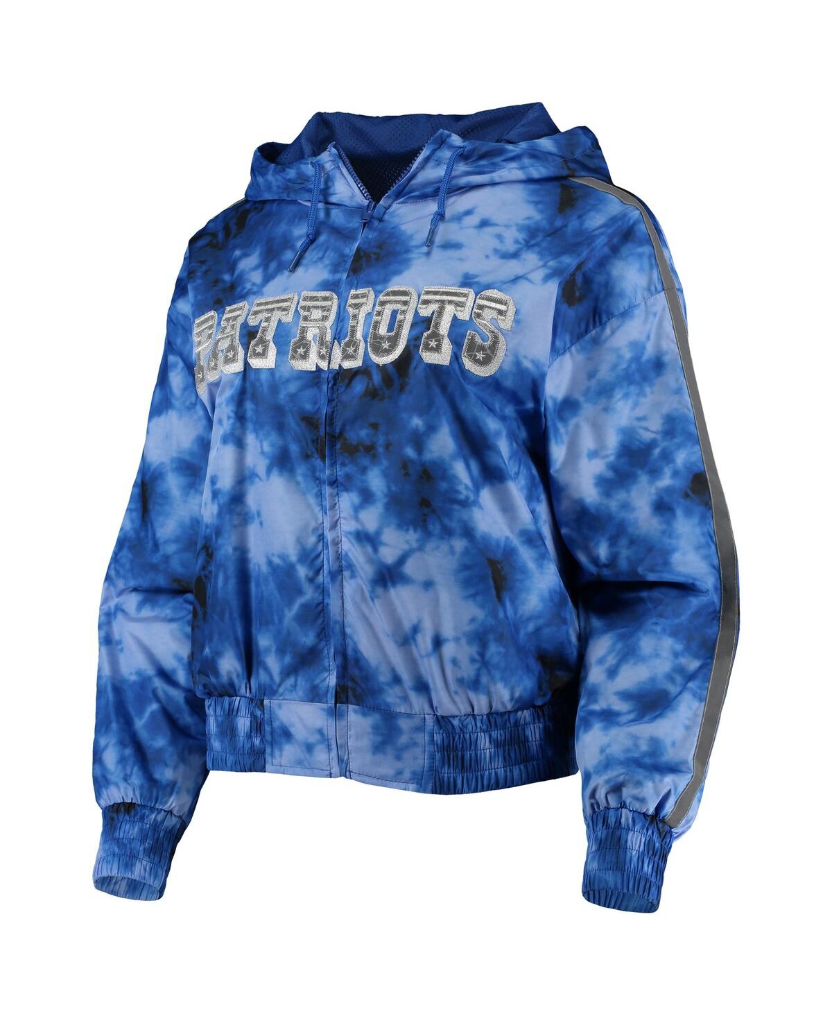 Mitchell & Ness Women's  Navy New England Patriots Galaxy Full-zip Windbreaker Hoodie Jacket In Navy