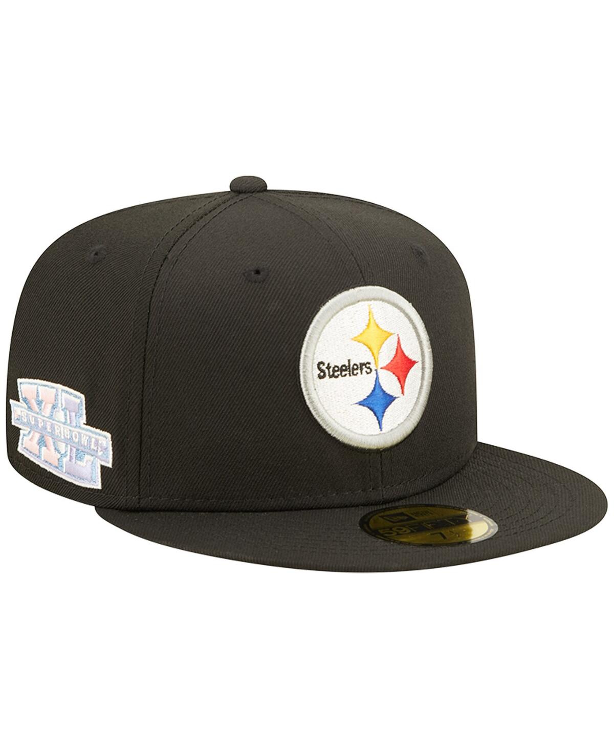 Men's New Era Scarlet Pittsburgh Steelers Super Bowl XLIII Main Patch 59FIFTY Fitted Hat