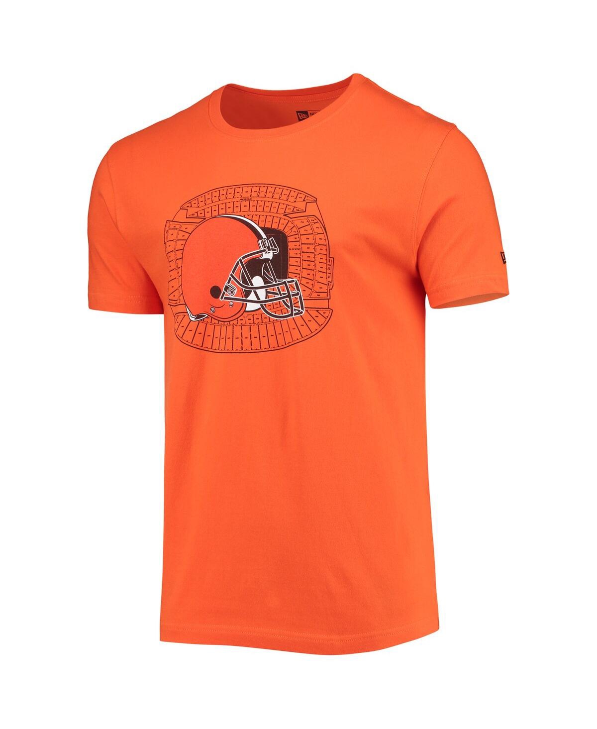 Shop New Era Men's  Orange Cleveland Browns Stadium T-shirt