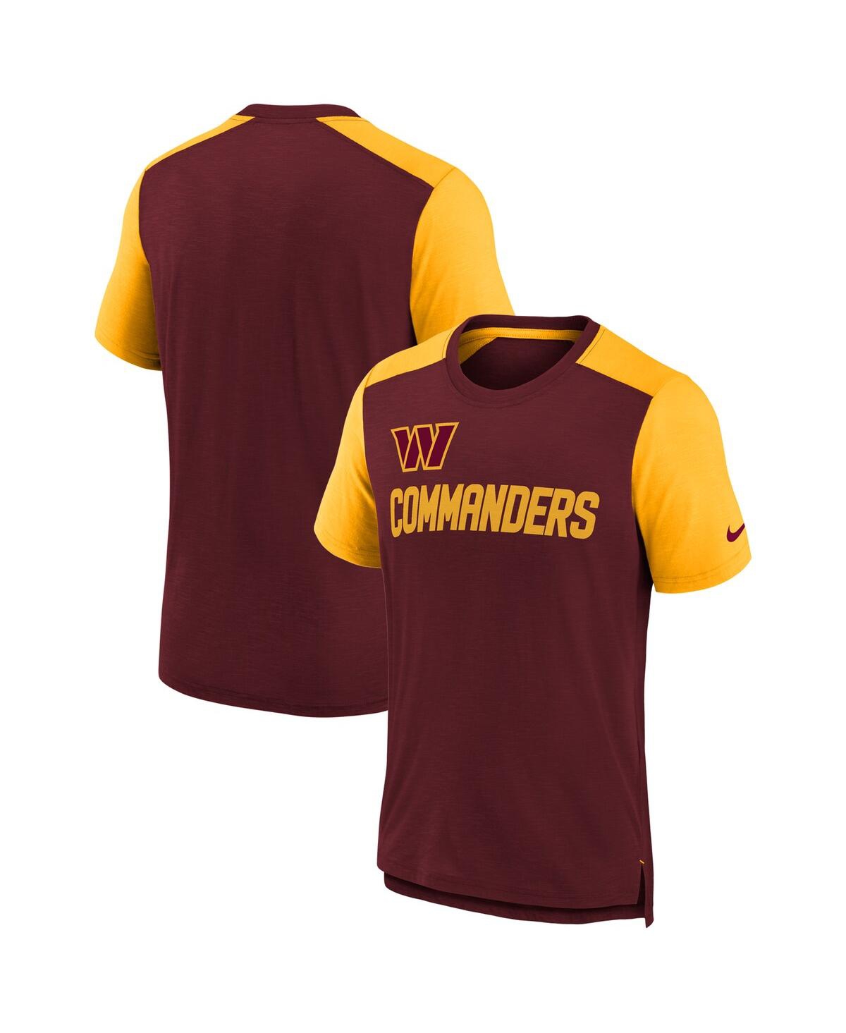 Big Boys Nike Heathered Heathered Gold Washington Commanders Colorblock Team Name T-shirt - Heathered Gold