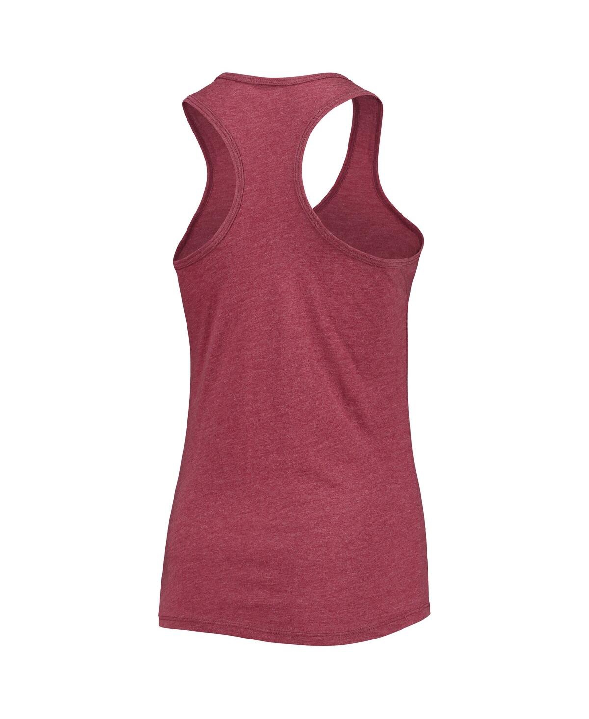 NEW ERA WOMEN'S NEW ERA HEATHERED BURGUNDY WASHINGTON COMMANDERS WORDMARK RACERBACK TANK TOP 