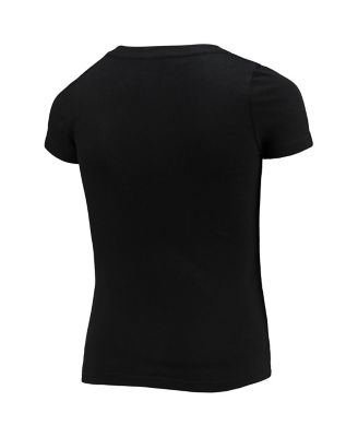 Big Girls Black Washington Commanders V-Neck T-shirt