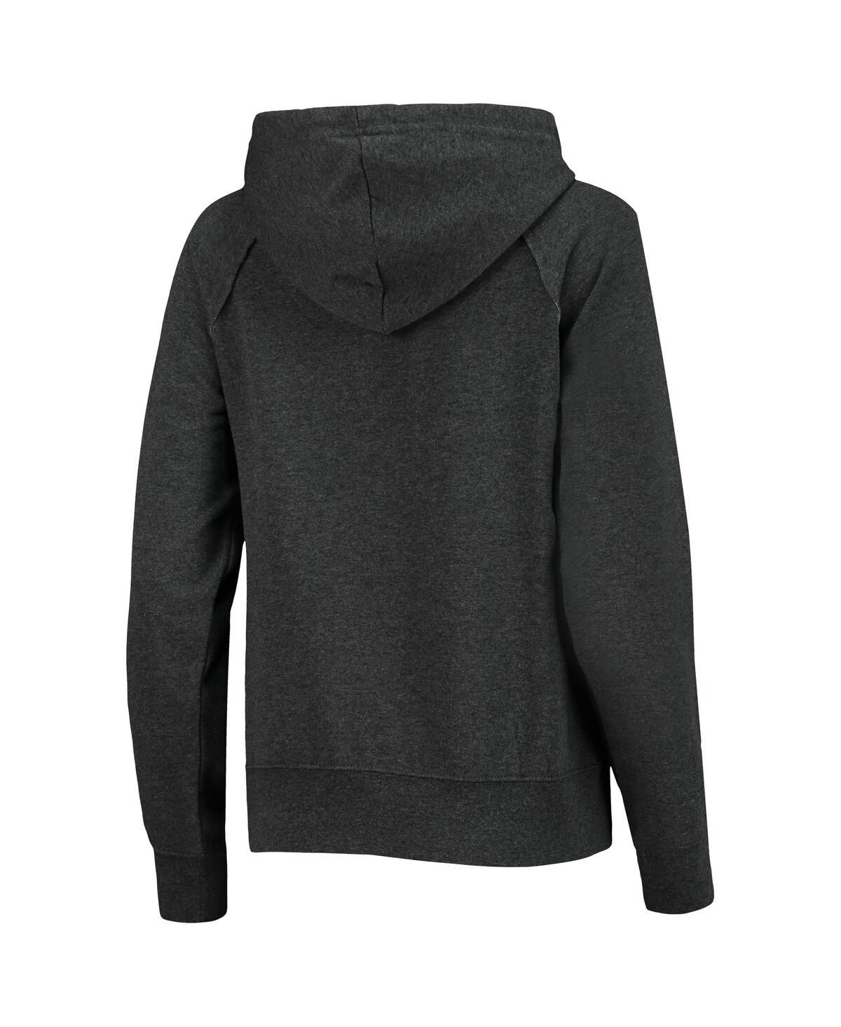 NEW ERA WOMEN'S NEW ERA HEATHERED CHARCOAL WASHINGTON COMMANDERS RAGLAN PULLOVER HOODIE 