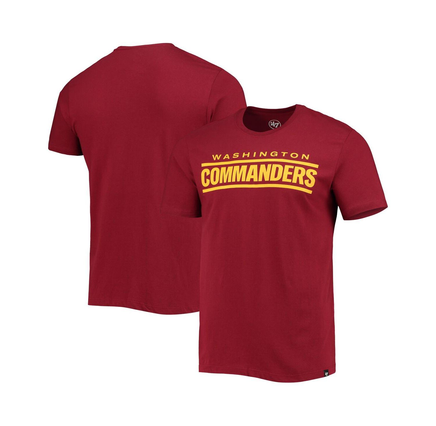 Men's '47 Burgundy Washington Commanders Wordmark Imprint Super Rival T-shirt