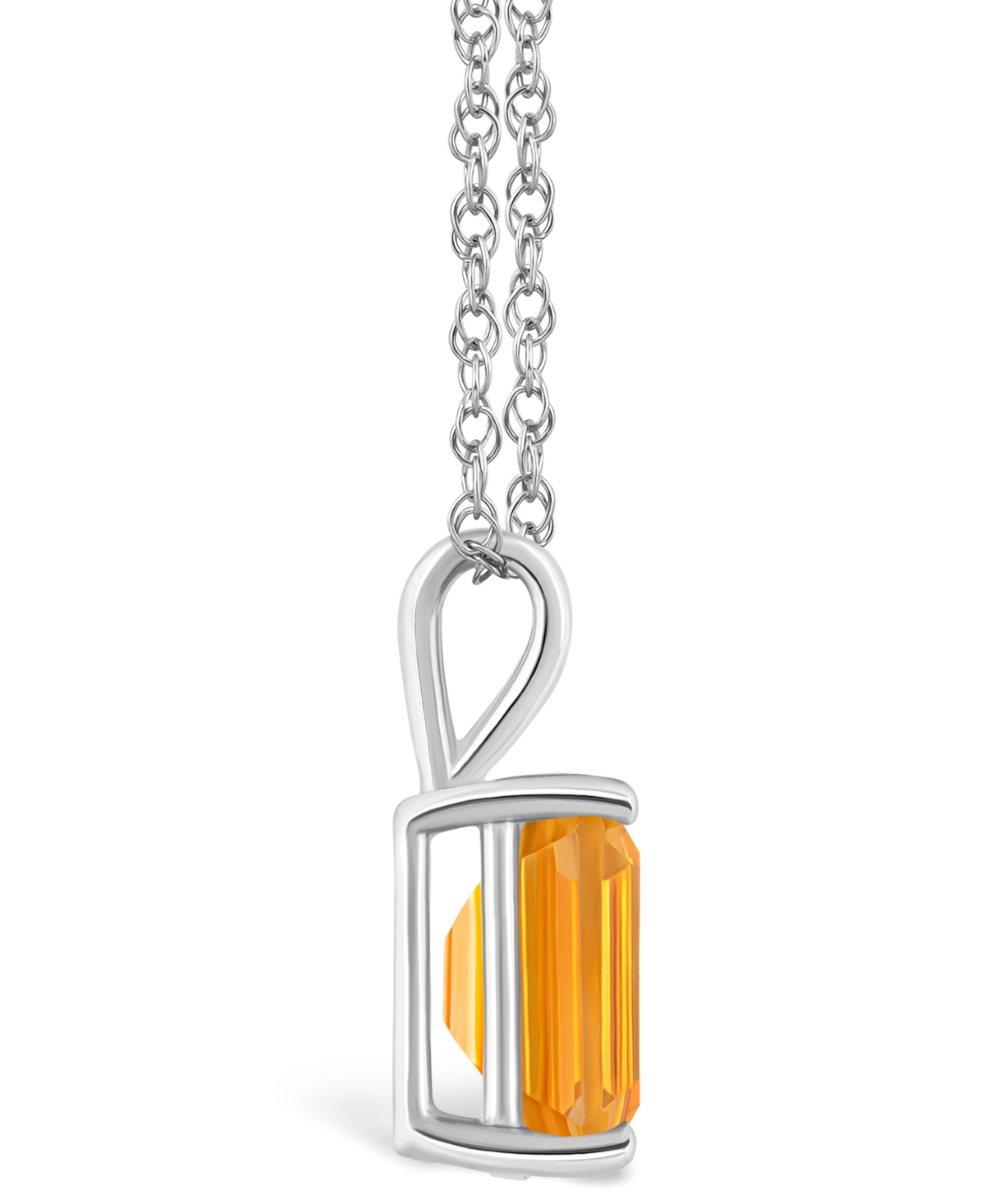 Citrine (3-1/7 ct. t.w.) Pendant Necklace in 14Kor 14K Yellow Gold - White Gold